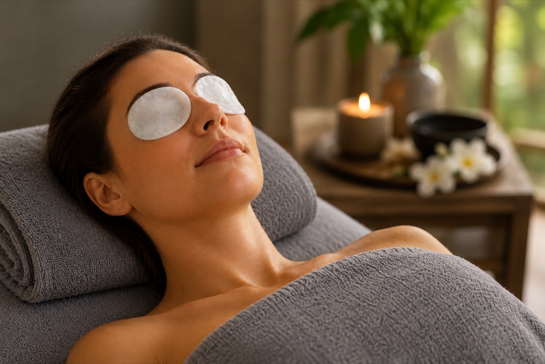A gentle treatment around the eyes and temples