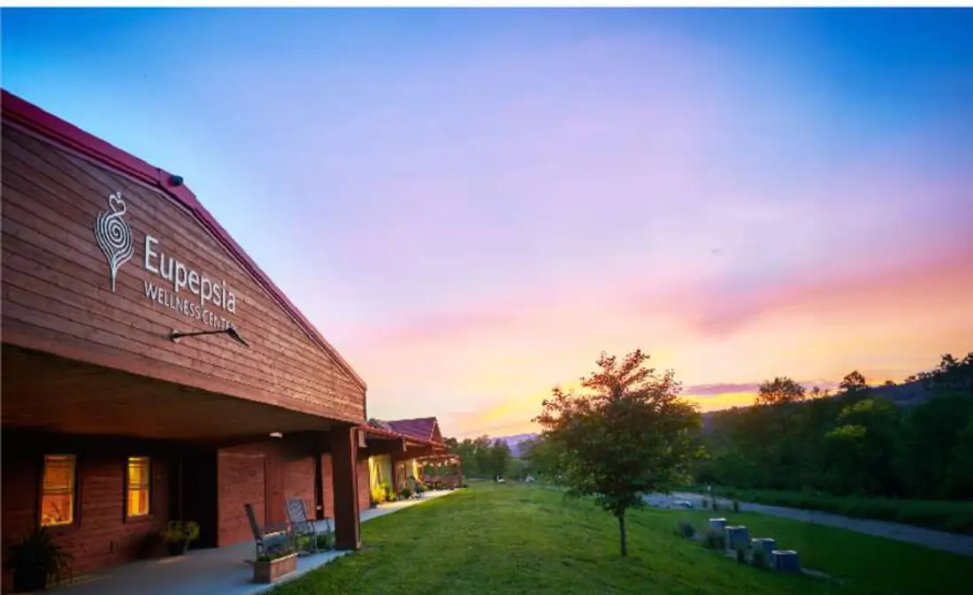 The Eupepsia Wellness Center at sunset
