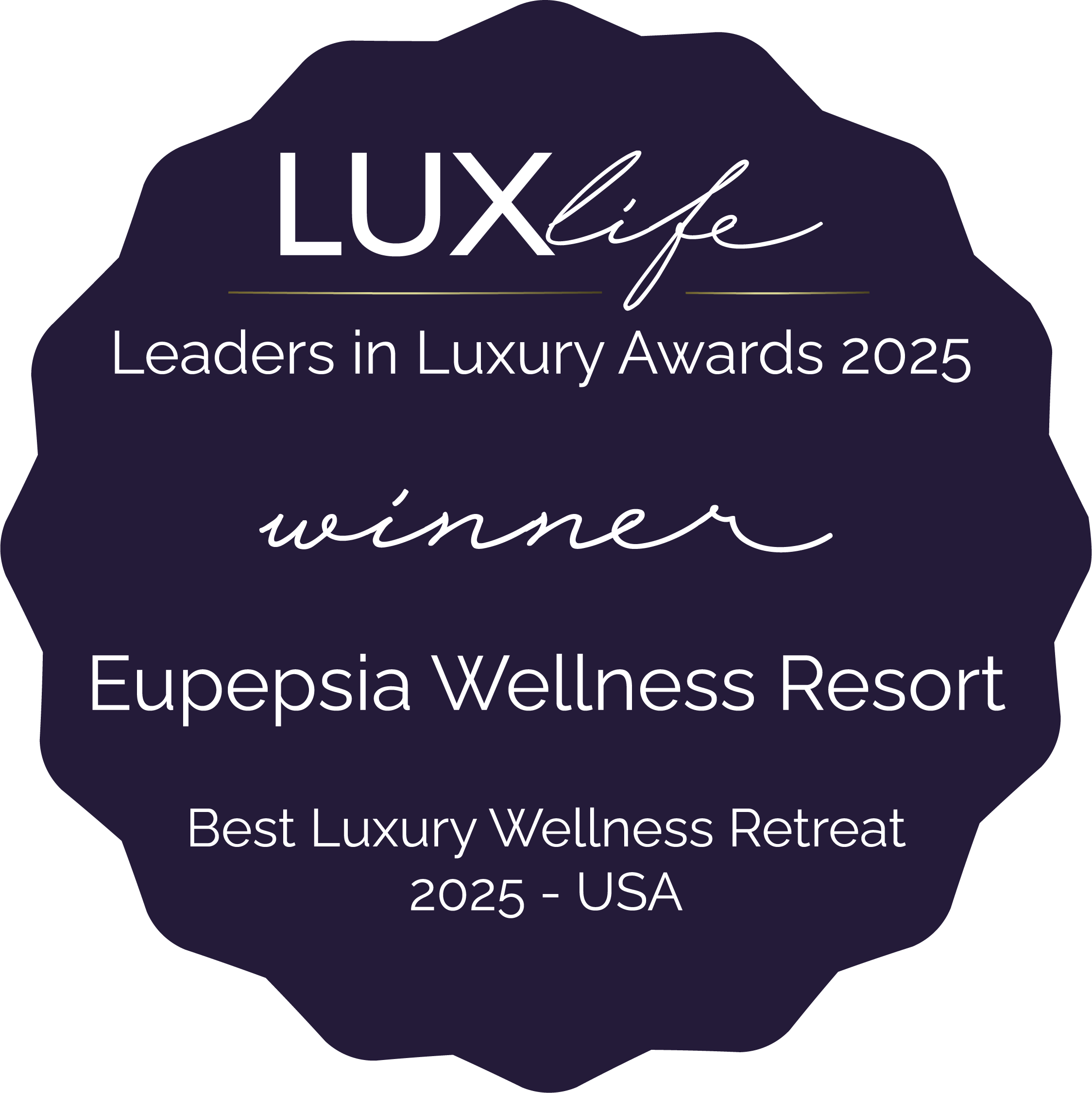AIS-Apr25080_Eupepsia Wellness Resort_Leaders in Luxury Awards 2025_Winners Badge