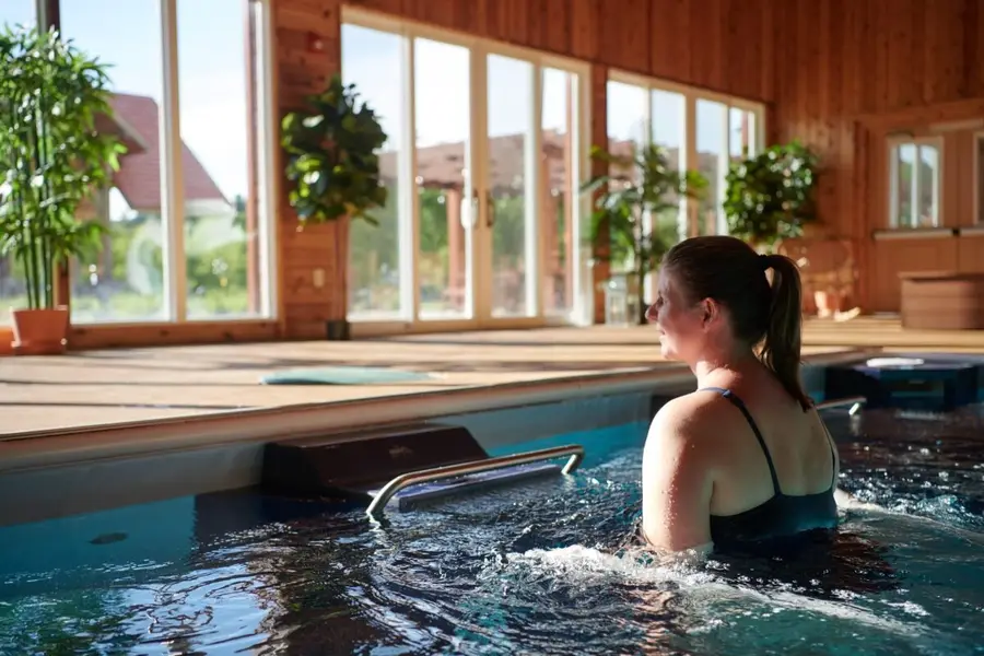 The wellness spa pool
